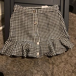 Forever 21 tweed blck/cream mini skirt - Large